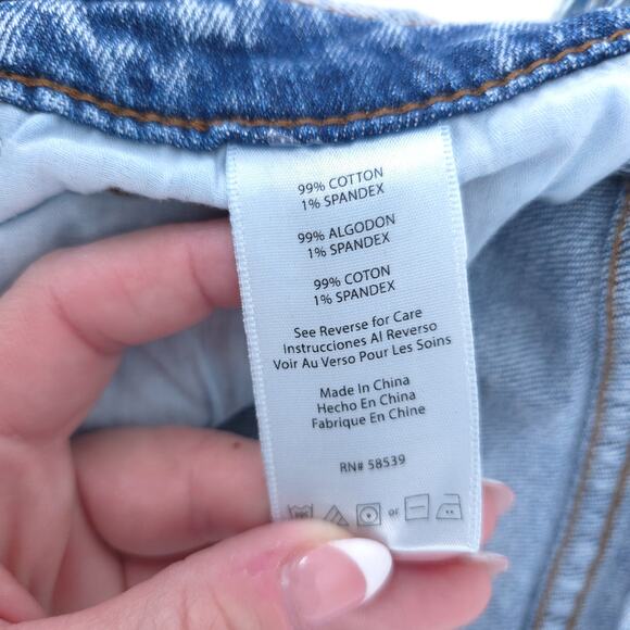 SeeThruSoul Retro AcidWash Cotton HighRise Stretch Cropped Skinny RawHem 28 x 26 - Picture 7 of 13